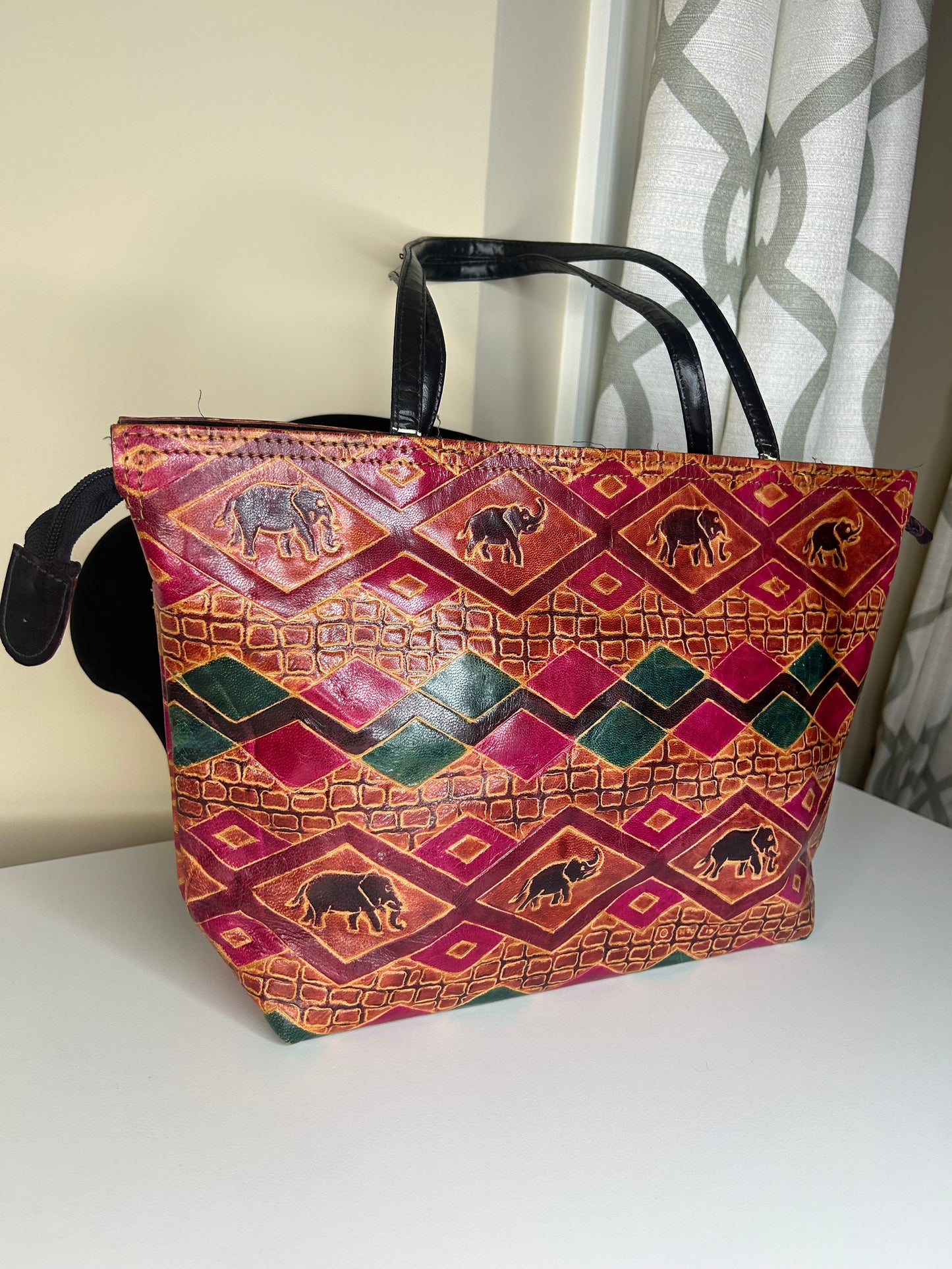 Genuine Leather Elephant Purse