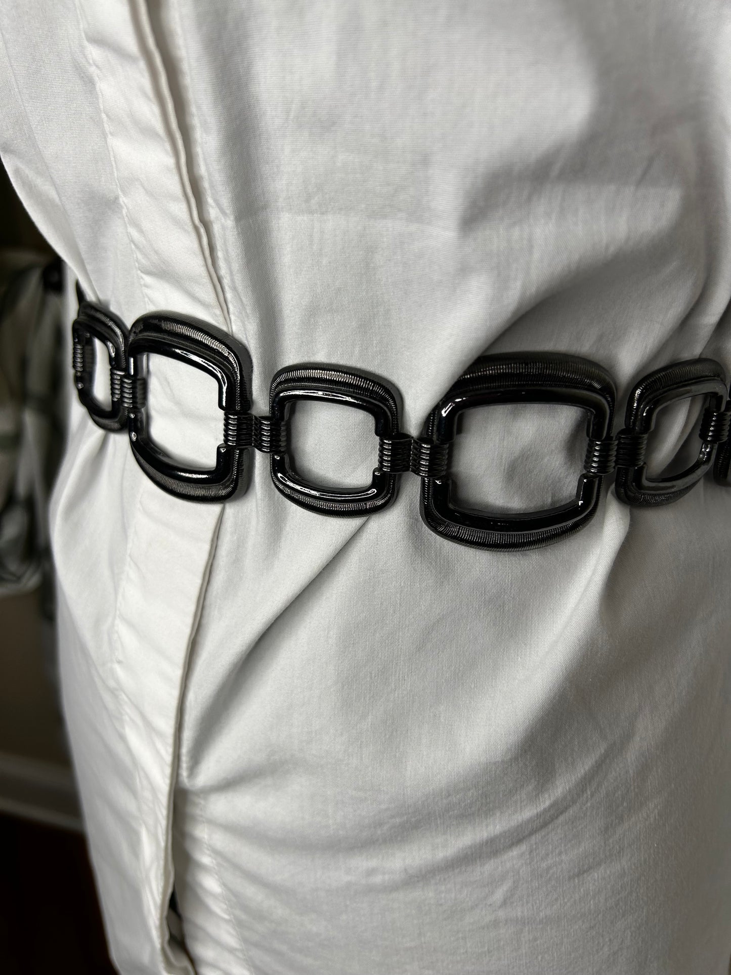 Vintage Chico's Black Chain Belt