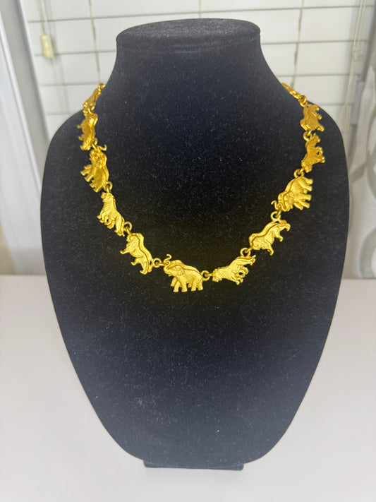 Vintage Luminess 1990 Princess House Animal Parade Necklace