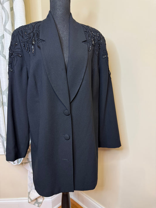 Carol Little Sequin Shoulder Blazer
