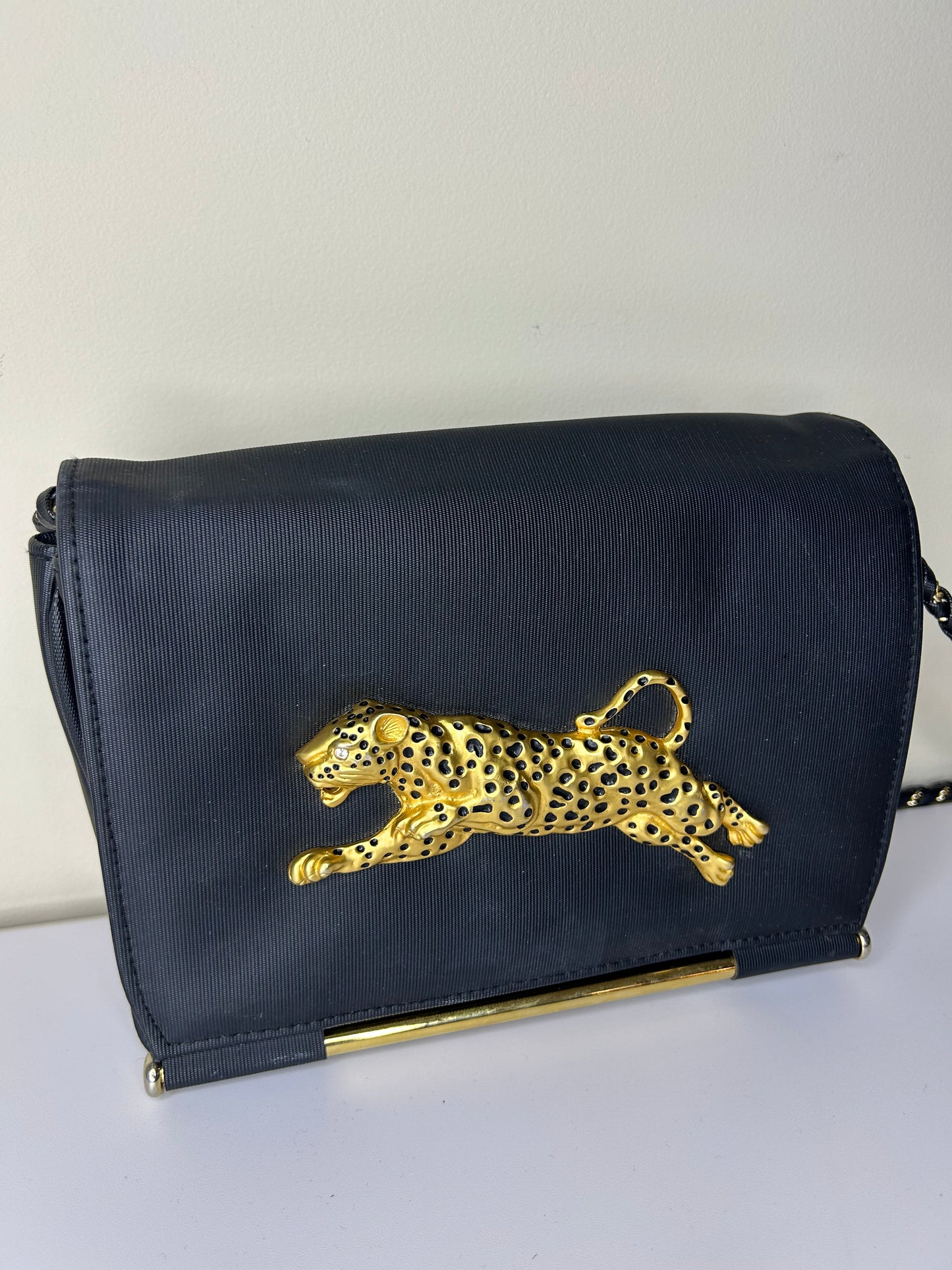 NIMA 80s Faux Leather Cheetah Purse