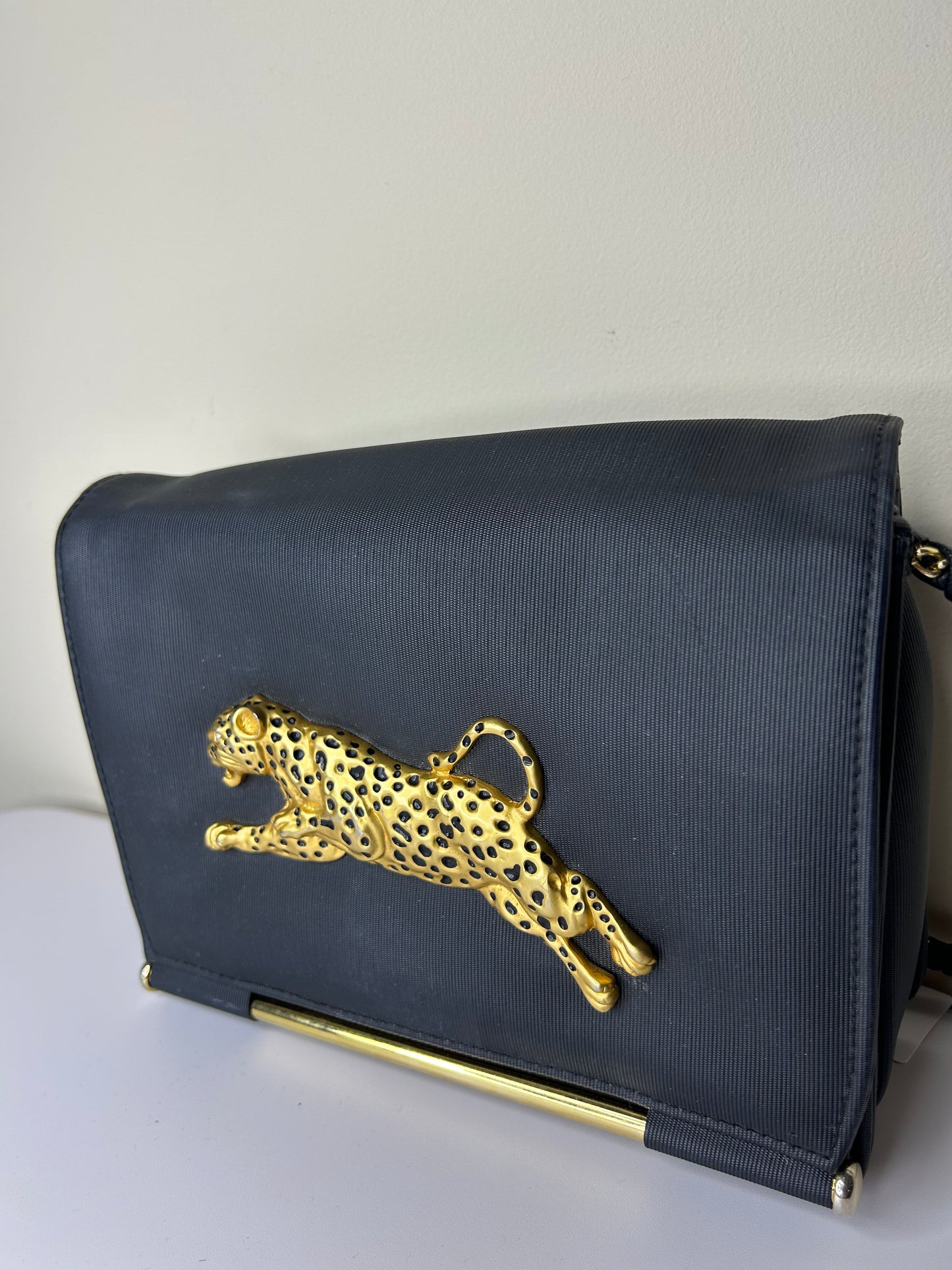 NIMA 80s Faux Leather Cheetah Purse