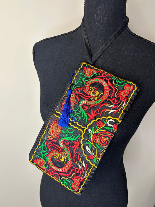Embroidered Clutch