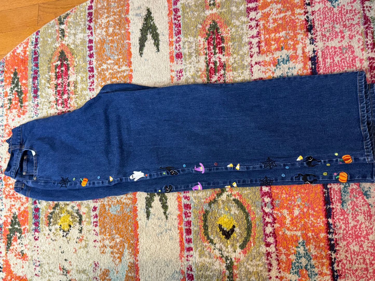 Quaker Factory Embroidered and Beaded Jeans