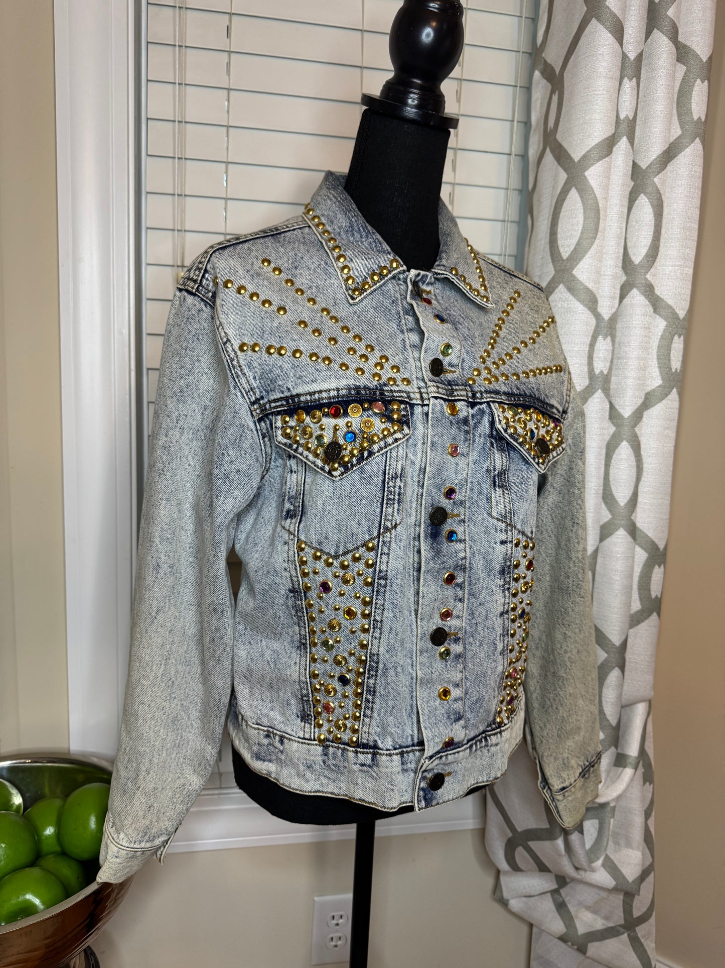 Vintage Bejeweled Denim Jacket