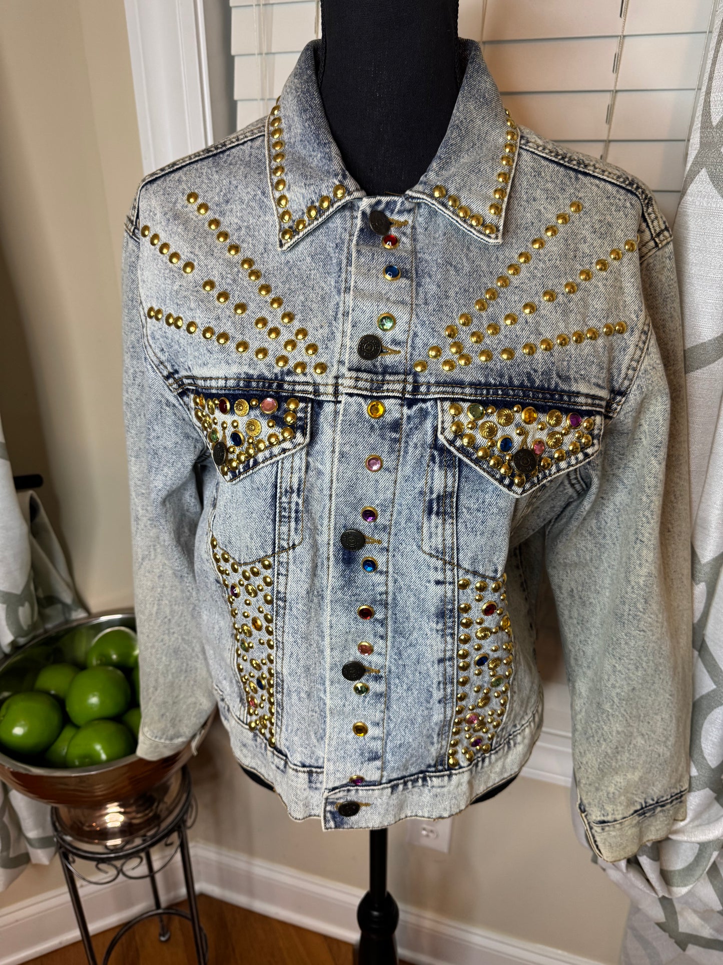 Vintage Bejeweled Denim Jacket