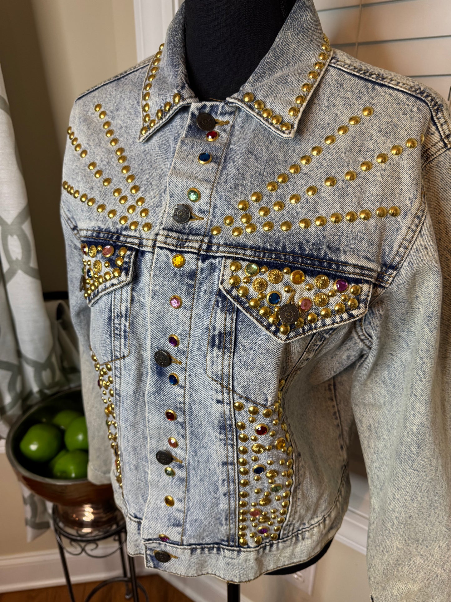 Vintage Bejeweled Denim Jacket