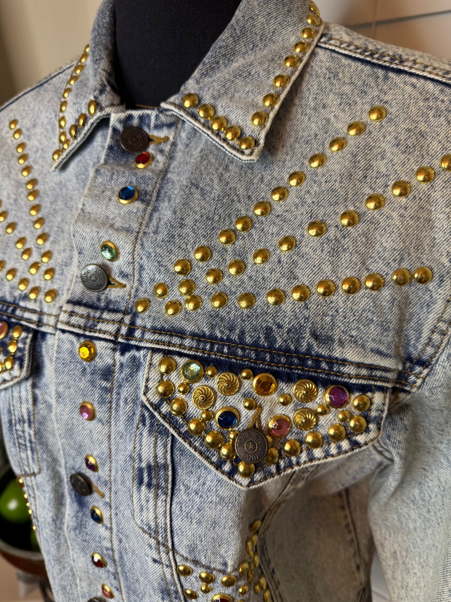 Vintage Bejeweled Denim Jacket