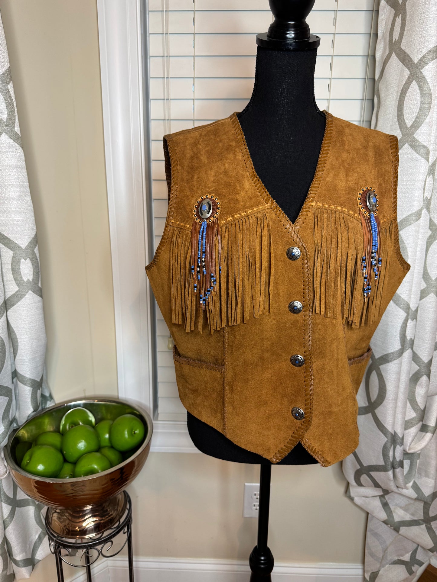 Cripple Creek Beaded and Fringe Vest