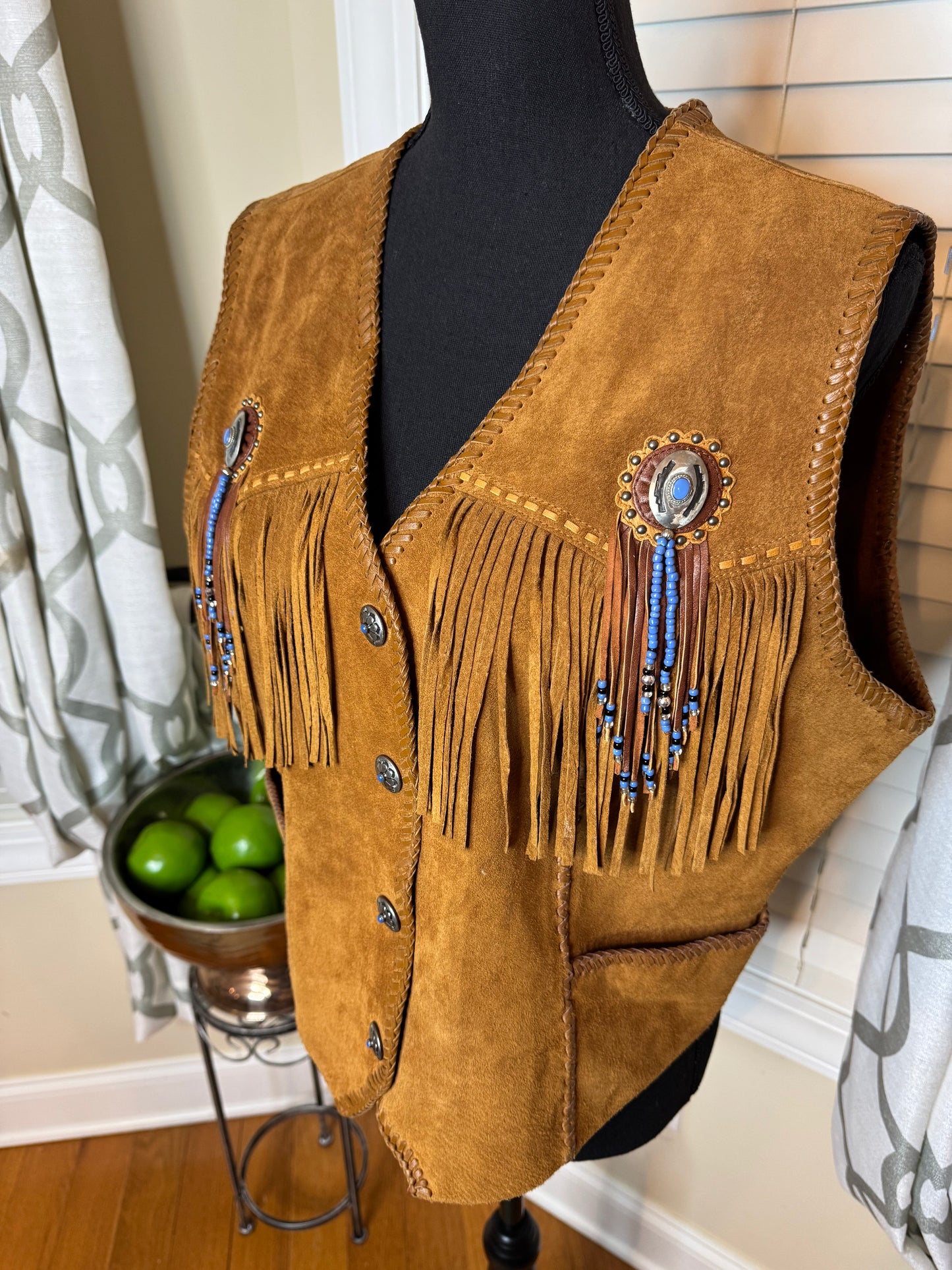 Cripple Creek Beaded and Fringe Vest