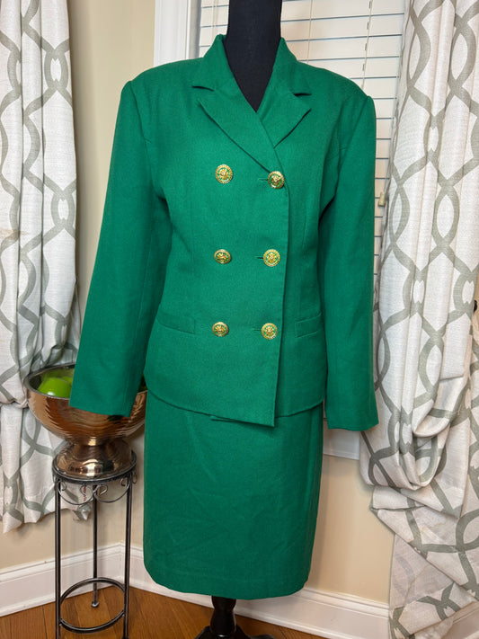Vintage Morgan and Miller Lionhead Blazer and Skirt Set