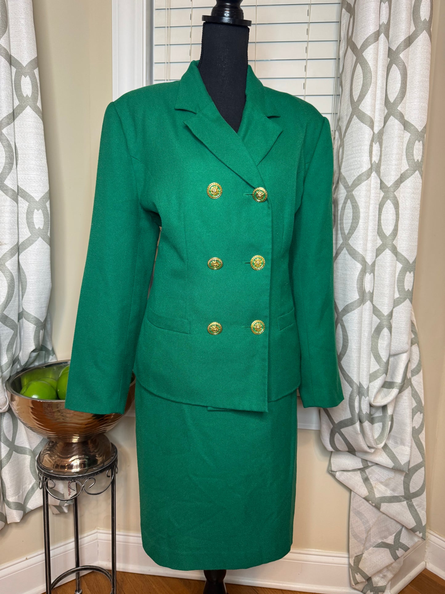 Vintage Morgan and Miller Lionhead Blazer and Skirt Set