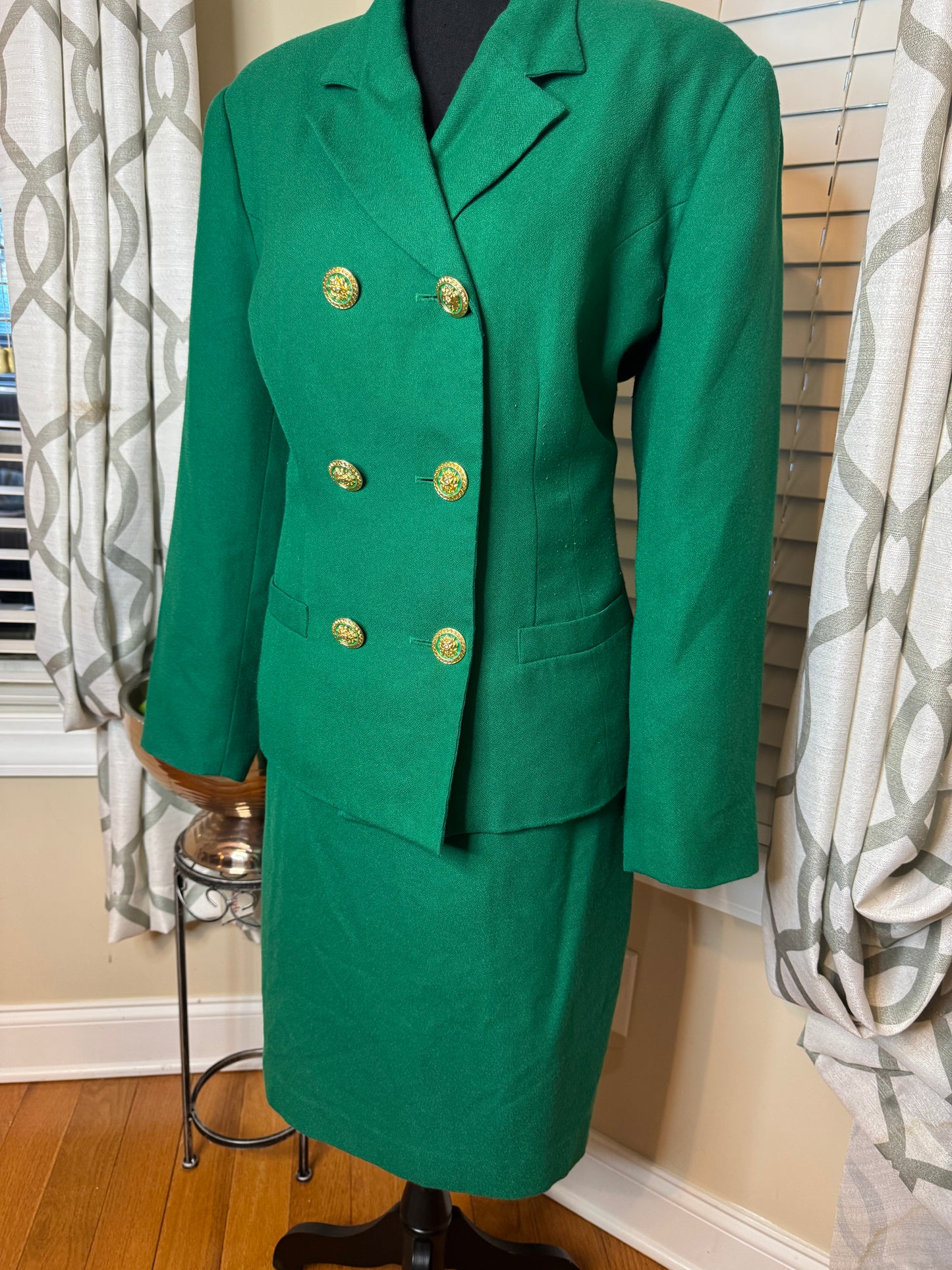 Vintage Morgan and Miller Lionhead Blazer and Skirt Set