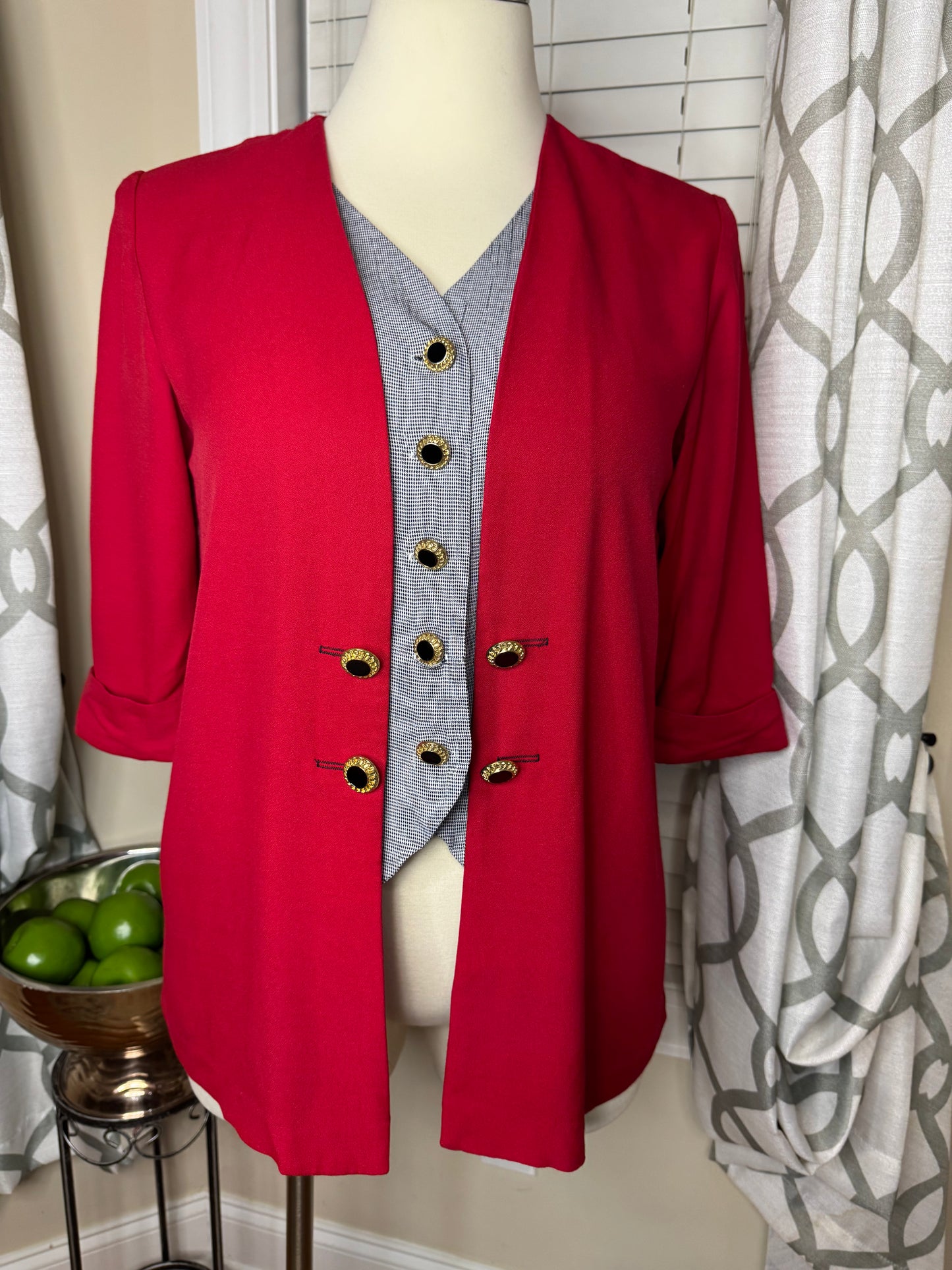 Vintage Blazer with Attached Vest