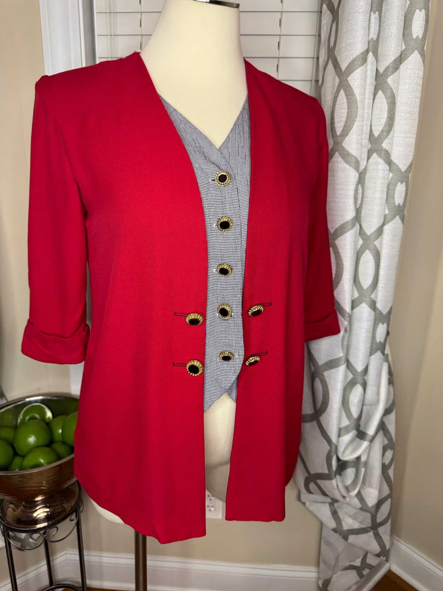 Vintage Blazer with Attached Vest