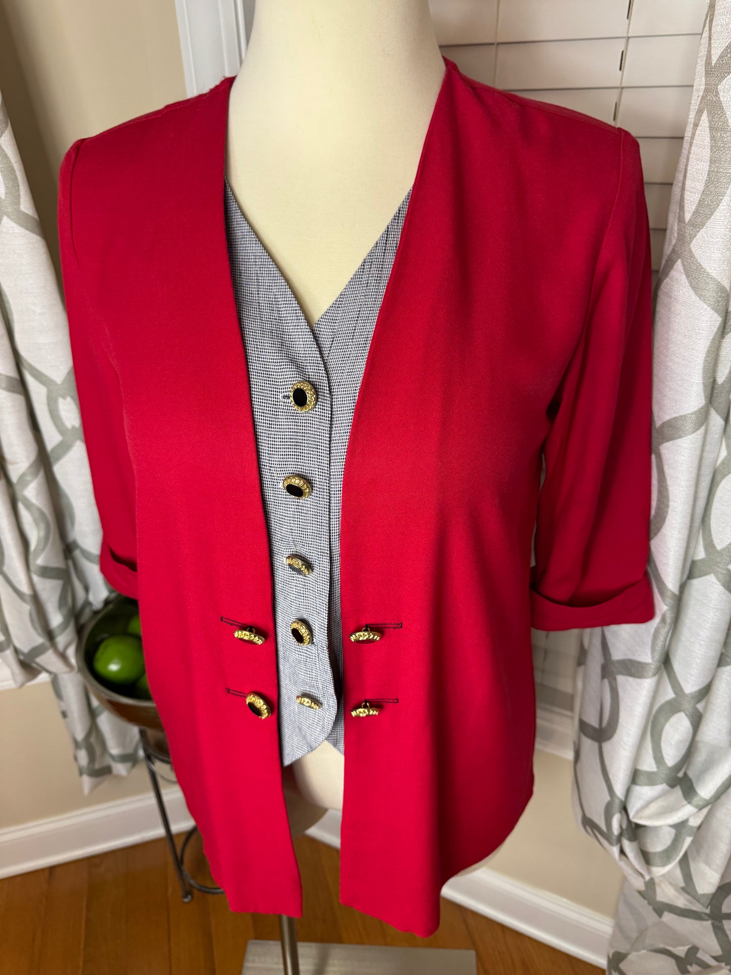 Vintage Blazer with Attached Vest