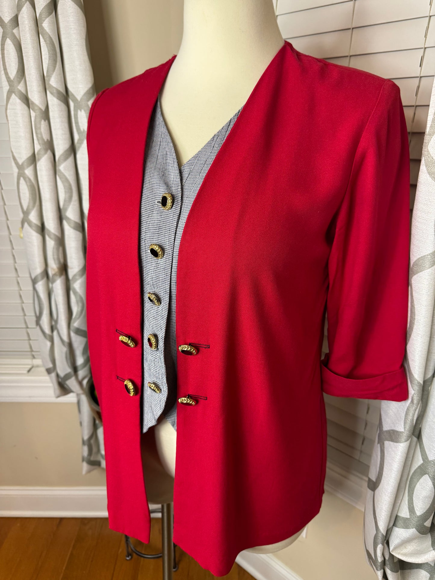 Vintage Blazer with Attached Vest