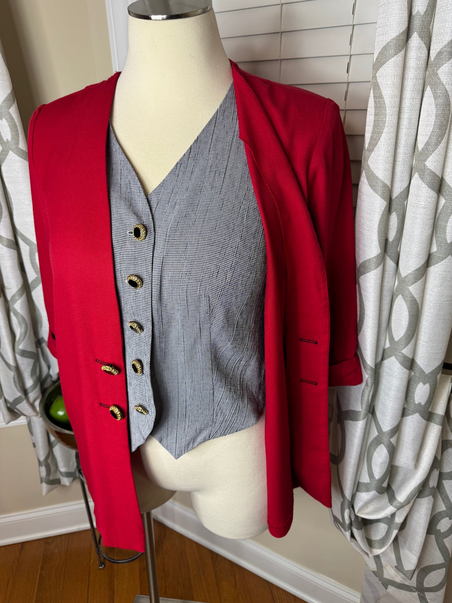 Vintage Blazer with Attached Vest