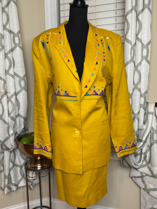 Vintage 2-Piece Wrap Skirt Set