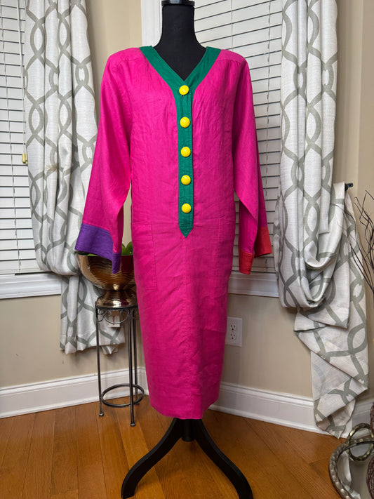 Miss O by Oscar de la Renta Colorblock Dress