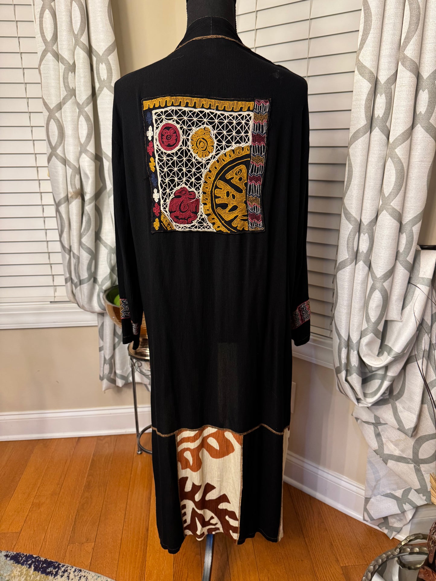 Globe Trotter Ethnic Print Tie-Front Duster