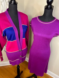 VTG Ami Knits 2-Piece Sweater Dress Set
