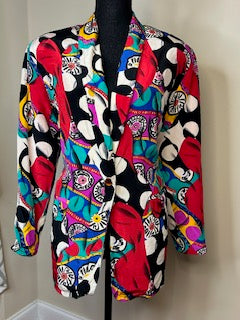 Vtg Multicolor Blazer