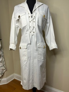 Vtg Sandra Ow-Wing for N.R.I. Denim Dress