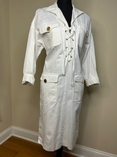 Vtg Sandra Ow-Wing for N.R.I. Denim Dress