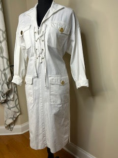 Vtg Sandra Ow-Wing for N.R.I. Denim Dress