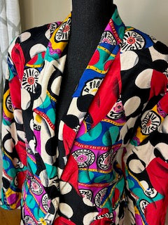Vtg Multicolor Blazer
