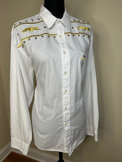 P.G.B Embroidered and Studded Long Sleeve Shirt