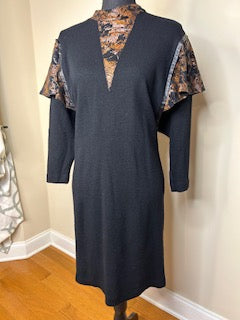 Viva Creations 100% Leather Trimmed Sweater Dress