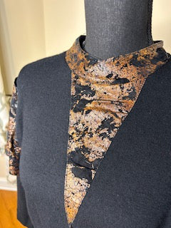 Viva Creations 100% Leather Trimmed Sweater Dress
