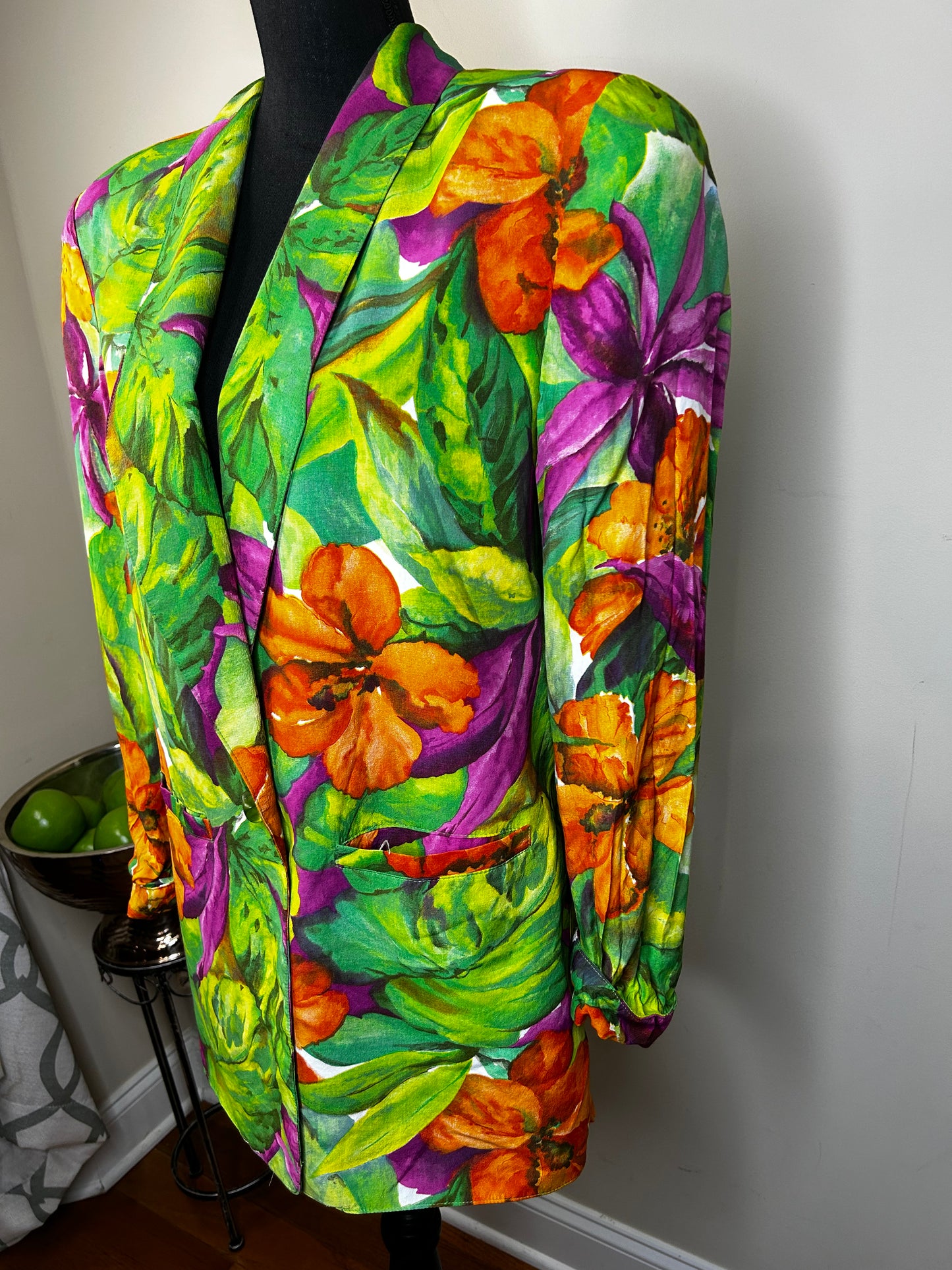 Platinum by Dorothy Floral Blazer