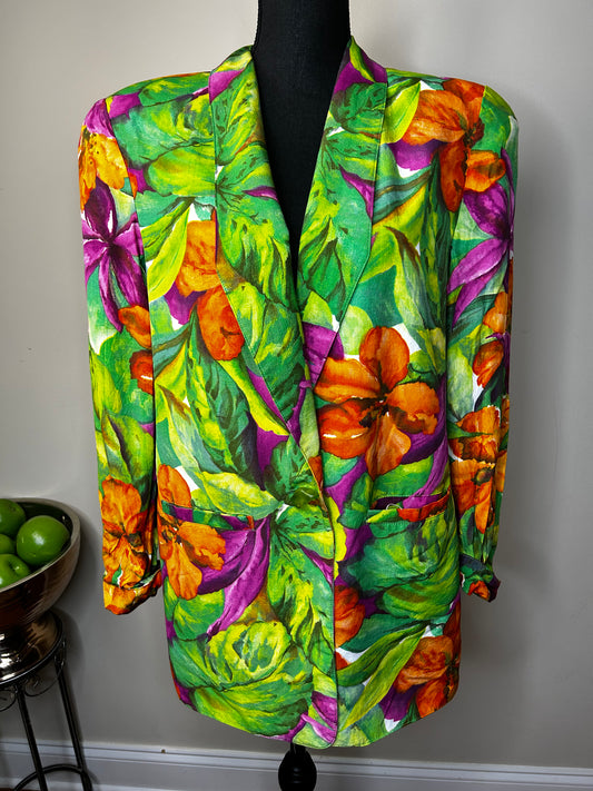 Platinum by Dorothy Floral Blazer