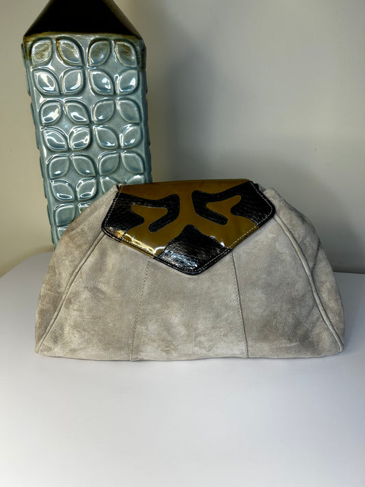 Vtg Jasmin Snakeskin Suede/Leather Purse w/ Strap