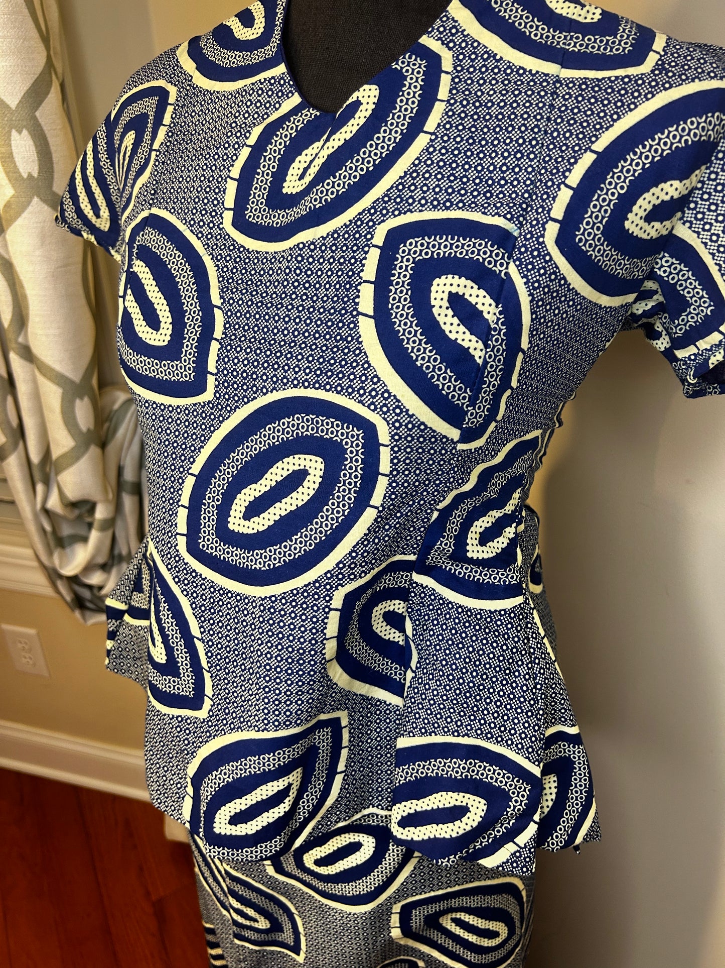 Handmade Tribal Skirt Set with Peplum Top