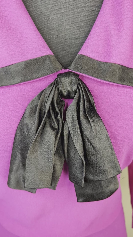 Vtg Samantha Black Dress