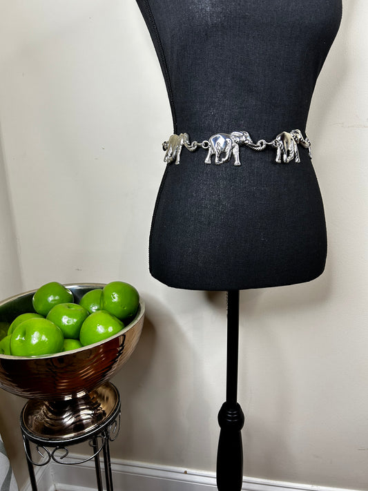 Silver Elephant Belt (6 Elephants)