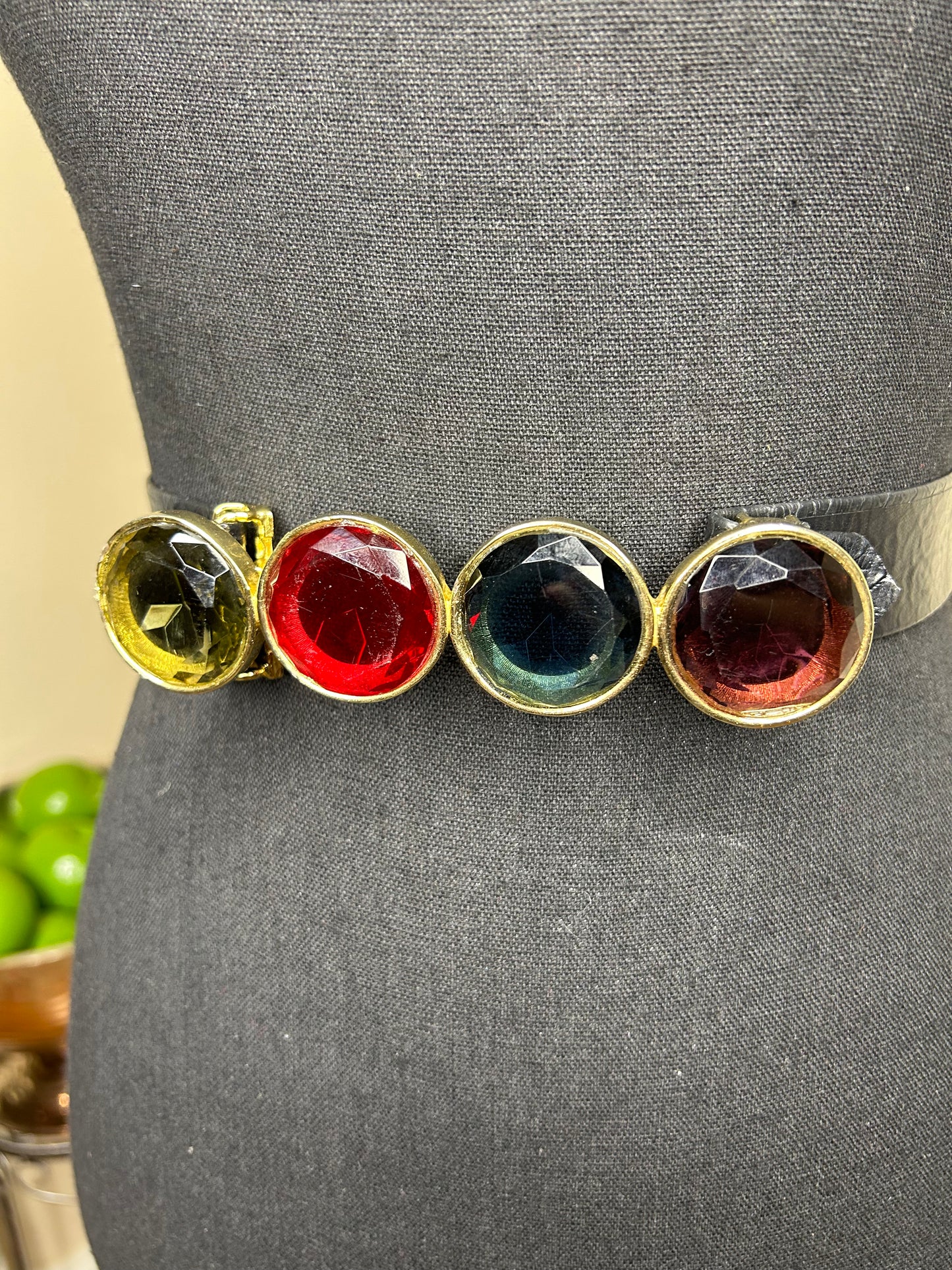 Vintage 1984 Jumbo Jeweled Gem Belt