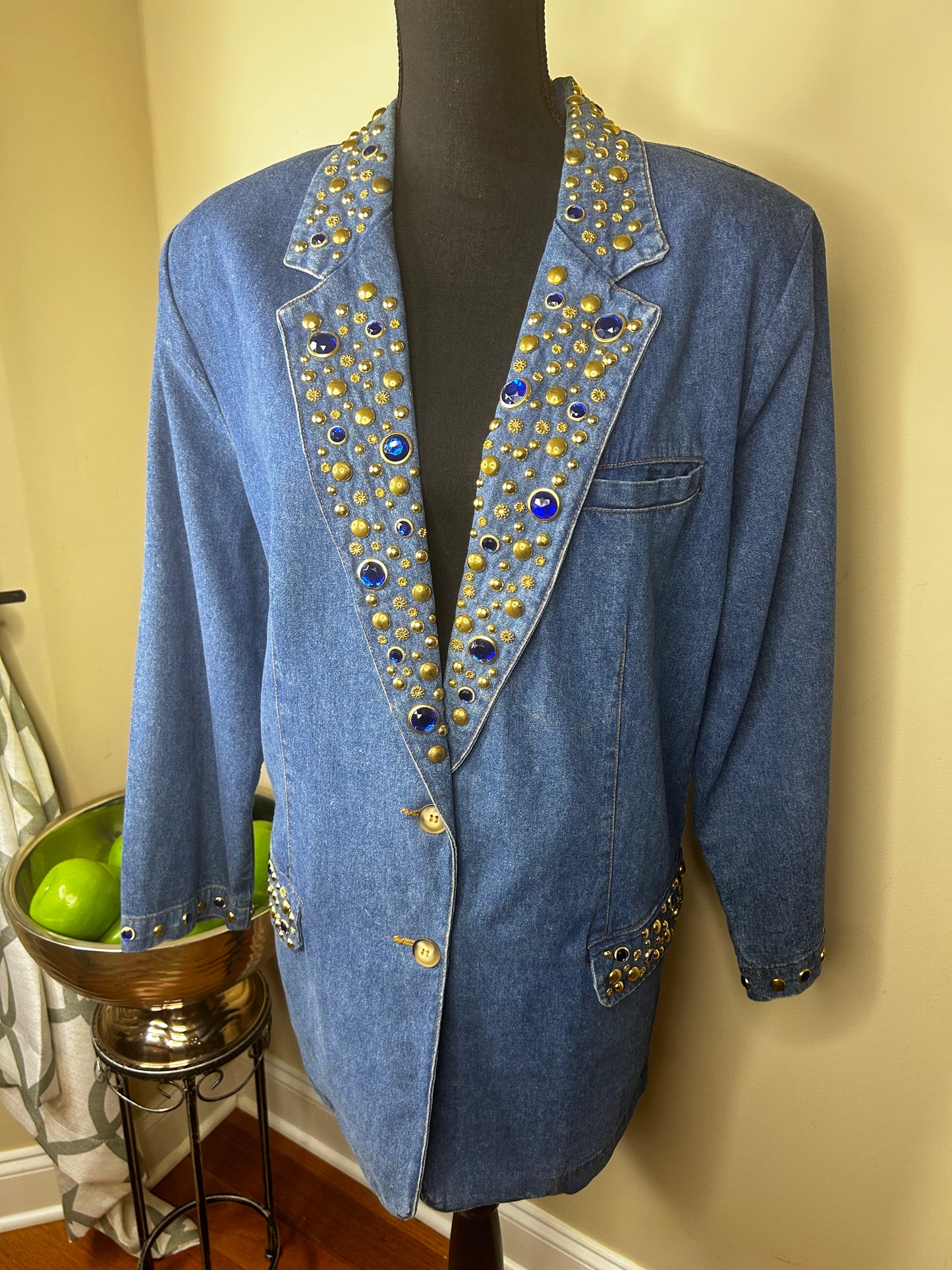 STAMPEDE Bejeweled Denim Blazer