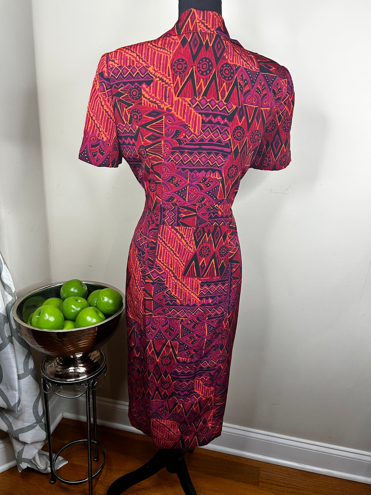 90s Positive Attitude Abstract Print Dress
