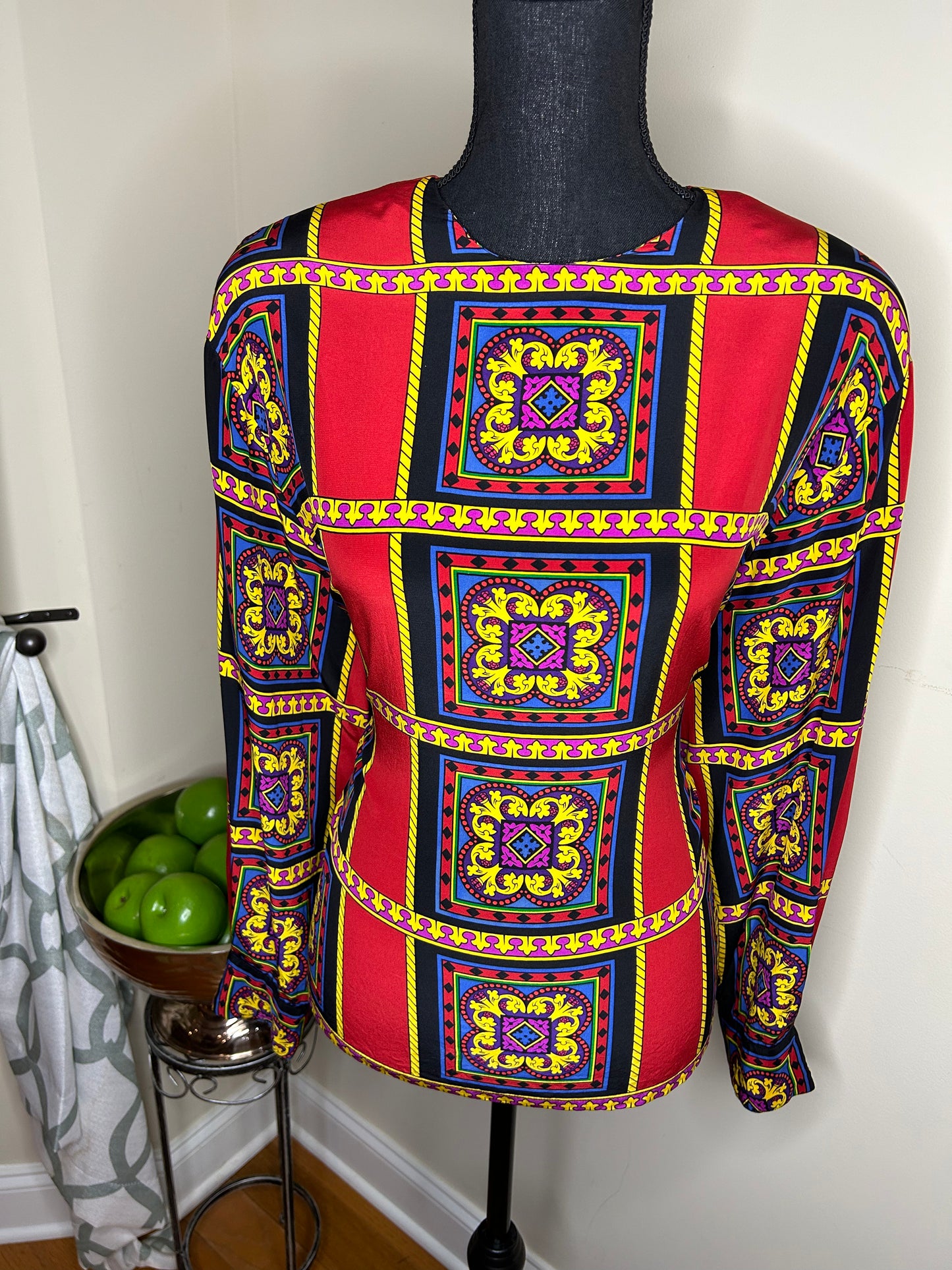 Ellen Tracy Mixed Print Shirt