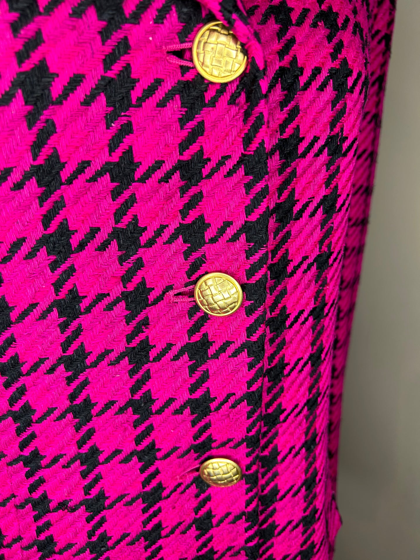 Pink Doncaster Houndstooth Blazer