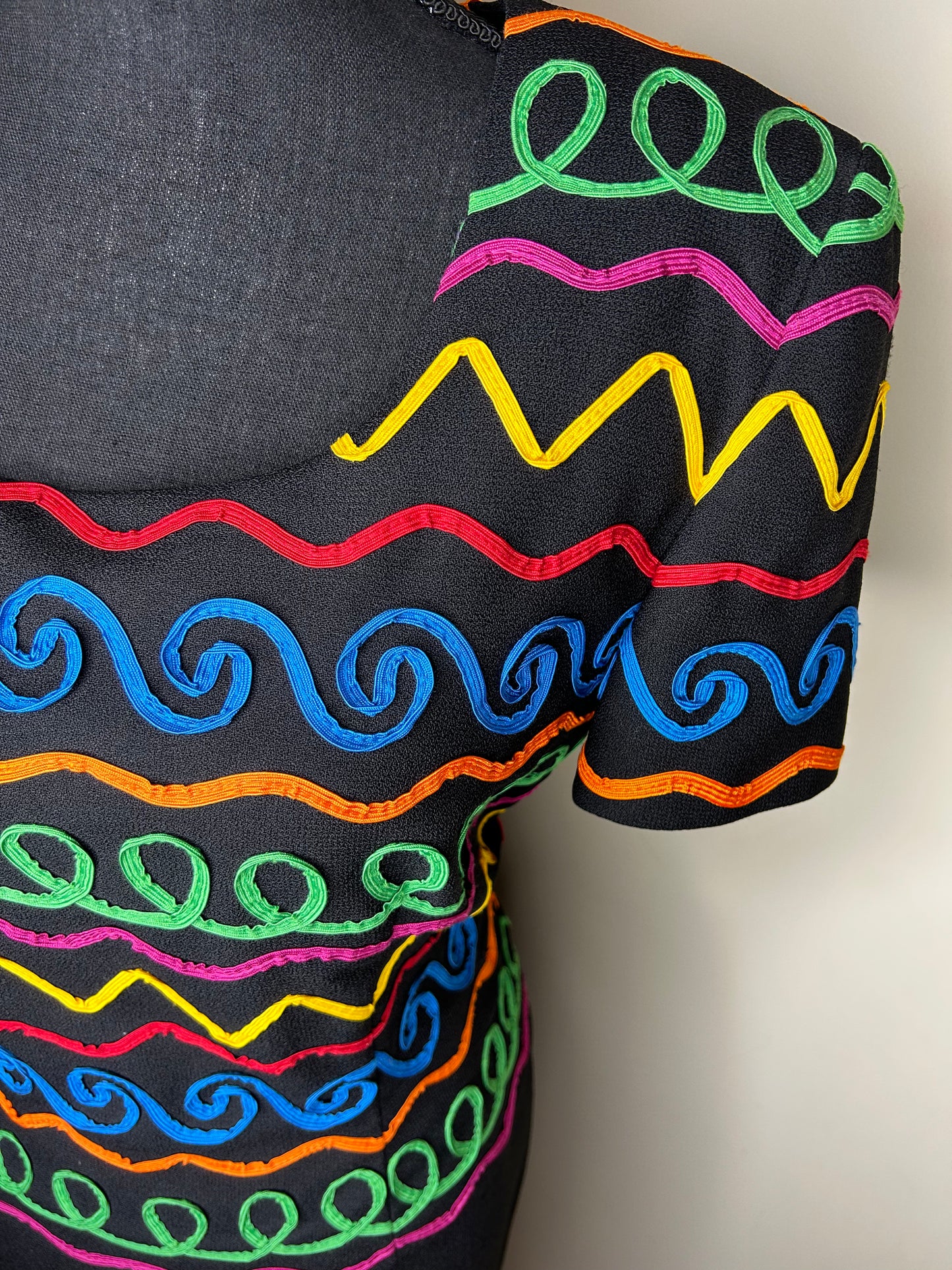 Maggie London Petites Rainbow Ribbon Dress