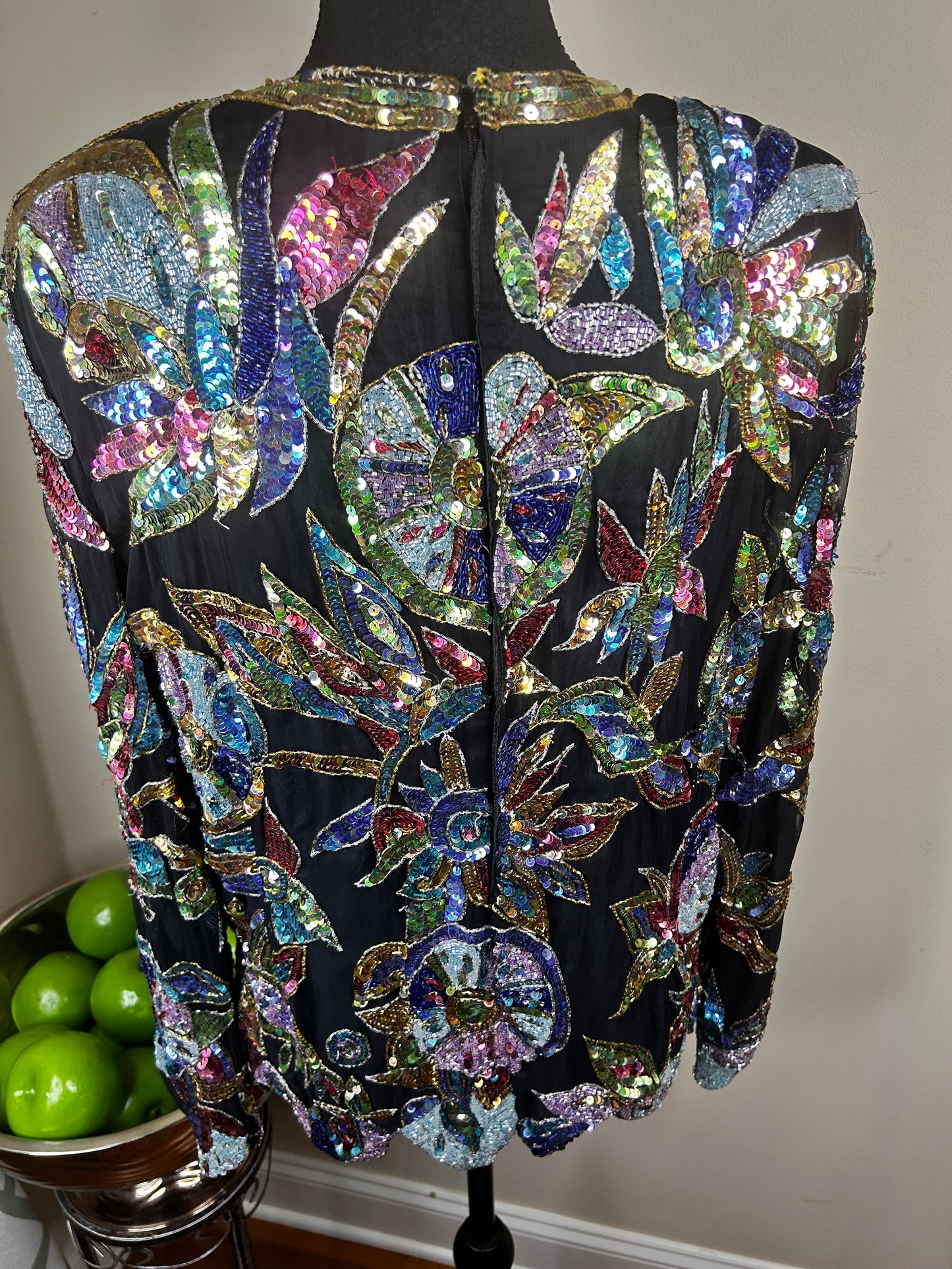 Vintage 80s Judith Ann Sequin Top