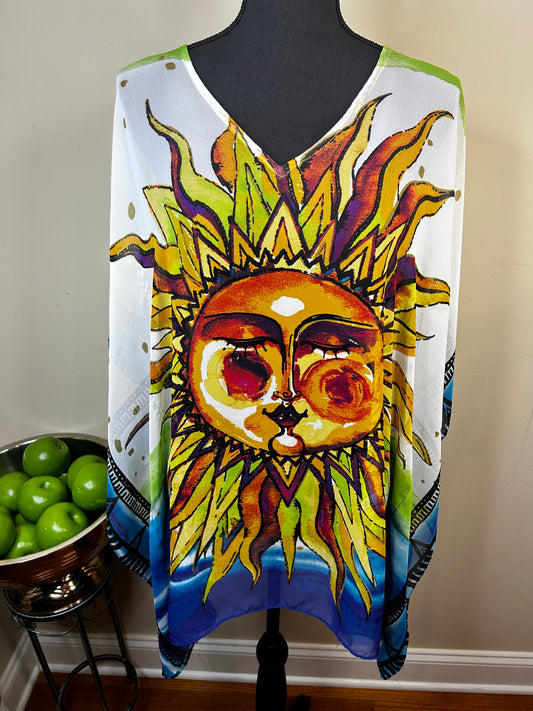 Chico's Sun Face Lightweight Poncho