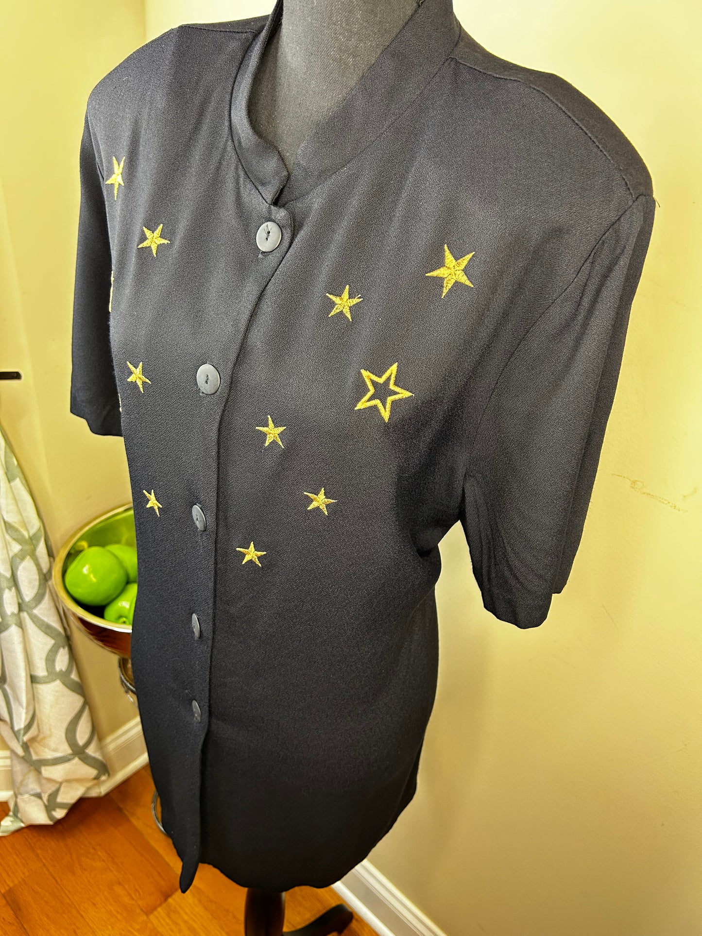 Vtg Bentley Star Embroidered Shirt