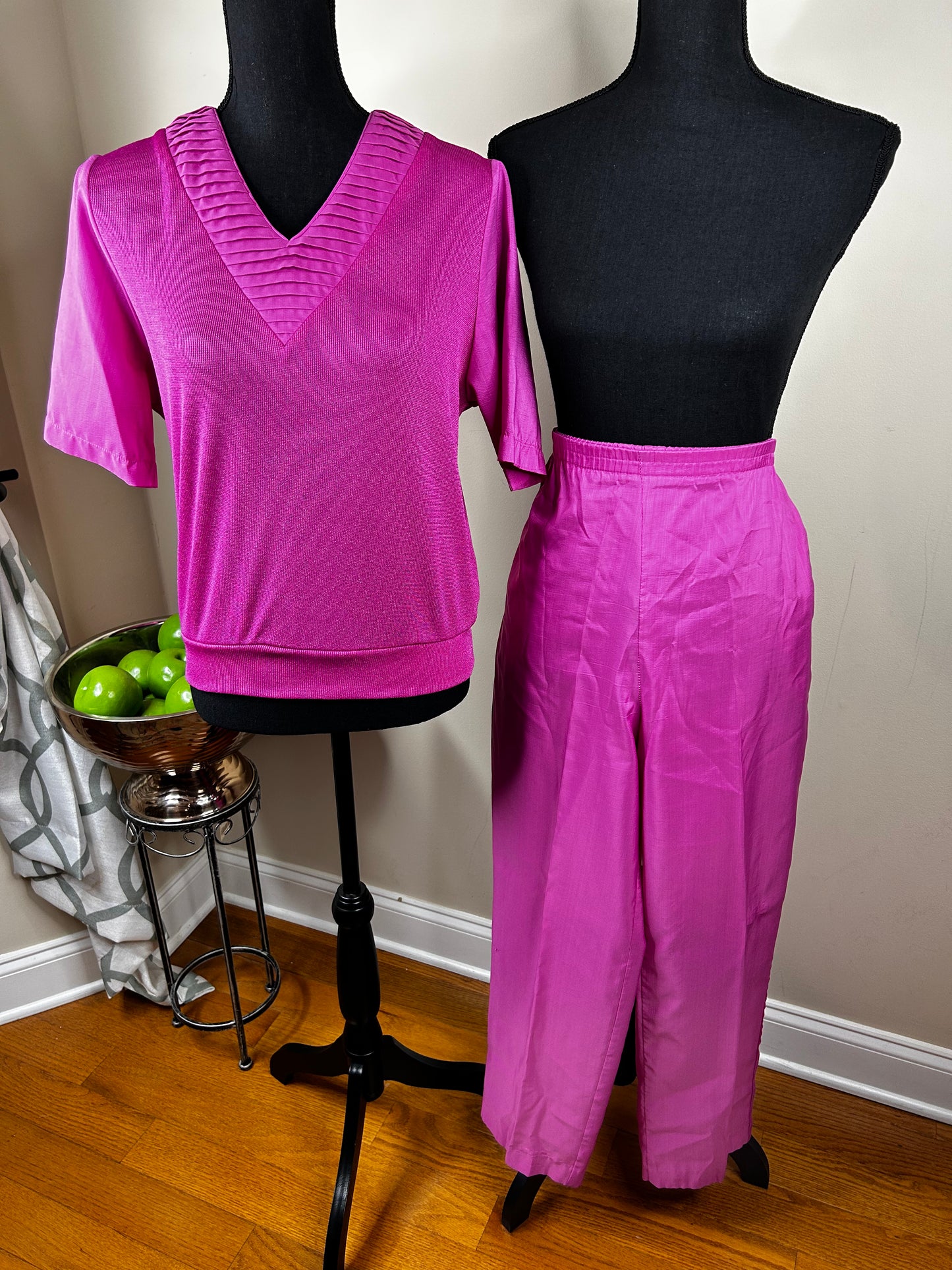 Matches 3-Piece Vintage Pink Pant Set